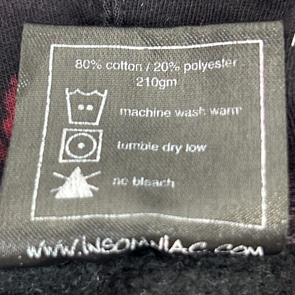 Insomniac EDC Hoodie Mens S Small Electric Daisy Carnival EDM Rave Tie Dye Black - Picture 9 of 11